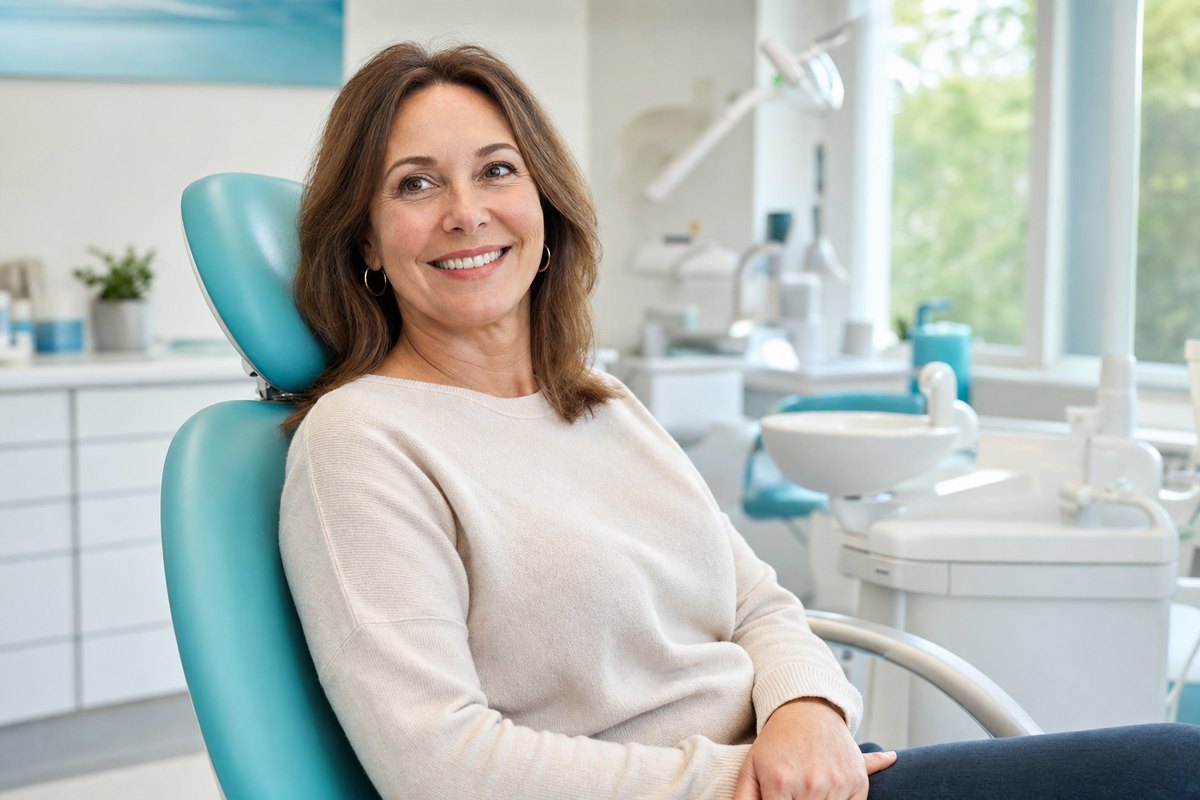 Dentist explaining root canal treatment to a patient at Island Dentists